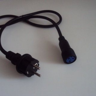 1.5平方橡胶线法国头+三芯防水母头